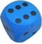 Dobbelsteen D6 15cm Schuimrubber Blauw/Zwart Per Stuk