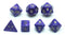Dobbelsteen Set 7 as.Paars marmer/parel.