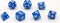 Dobbelstenen Blauw Parelmoer 7 set Brick