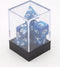 Dobbelstenen Blauw Parelmoer 7 set Brick