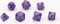 Dobbelstenen Paars Parelmoer 7 set Brick