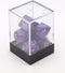 Dobbelstenen Paars Parelmoer 7 set Brick