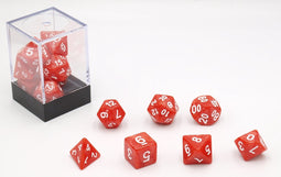 Dobbelstenen Rood Parelmoer 7 set Brick