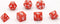 Dobbelstenen Rood Parelmoer 7 set Brick