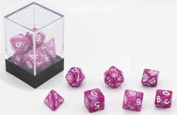 Dobbelstenen Roze Parelmoer 7 set Brick