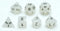 Dobbelstenen Set Wit marmer/parelmoer