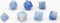 Dobbelstenen Stardust Single Blauw 7set