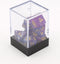 Dobbelstenen Stardust Single Paars 7set