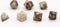 Dobbelstenen Stardust Zwart/Wit 7 set
