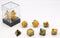 Dobbelstenen Zwart/Geel 7 set Brick