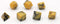 Dobbelstenen Zwart/Geel 7 set Brick