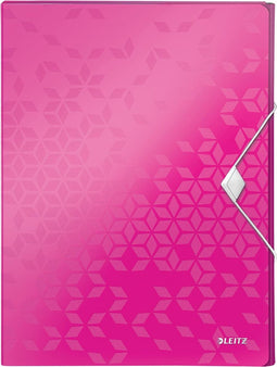 Documentenbox leitz wow 30mm pp roze - 5 stuks