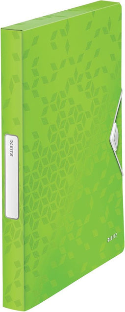 Documentenbox leitz wow a4 30mm pp groen - 5 stuks