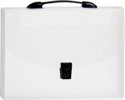 Documentenhouder Briefcase Zwart Transparant A4 (25 x 3 x 33 cm) (12 Stuks)