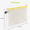 Documententas - 5 stuks, Met ritssluiting, A5+, 20 x 25 cm, Waterdicht - Bestand tassen - Geel - ACROPAQ