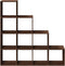 vidaXL - Kamerscherm - / - boekenkast - 131,5x29x131,5 - cm - hout - bruin - eiken