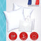 DODO Pack 2 trendy kussens 60x60cm + 2 waterdichte kussenbeschermers 60x60cm - 100% Polyester vulling