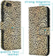iMoshion Hoesje Geschikt voor iPhone SE (2022) / SE (2020) / 8 / 7 Hoesje Met Pasjeshouder - iMoshion Design Softcase Bookcase - Goud / Zwart / Allover de luxe Black