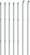 vidaXL - Gaashek - 1x10 - m - zilverkleurig