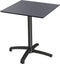 X Cross Tafelpoot Laag Zwart 74 cm - 11001 - Hpl Tafelblad 70x70cm - VEBA 110031077 - Horeca & Professioneel