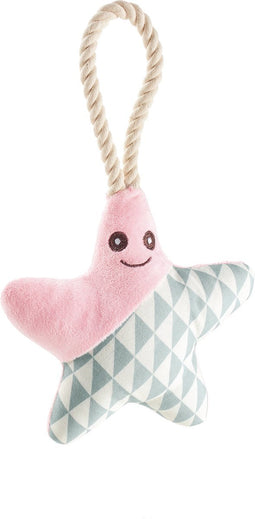 Dog chewing toy Hunter Salima Fluffy toy With string Starfish Pink Puppies