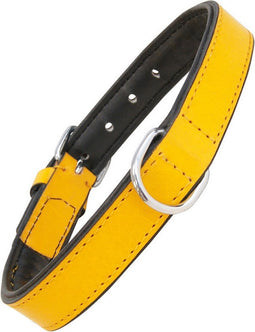 Dog collar Gloria Padded Yellow (45 x 2 cm)