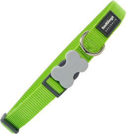 Dog collar Red Dingo Lime (1,5 x 24-36 cm)