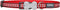 Dog collar Red Dingo Reflective Bones Red (2,5 x 41-63 cm)