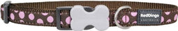 Dog collar Red Dingo Style Pink Spots (2,5 x 41-63 cm)
