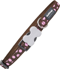 Dog collar Red Dingo Style Pink Spots (2 x 31-47 cm)