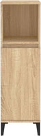vidaXL - Badkamerkast - 30x30x100 - cm - bewerkt - hout - sonoma - eikenkleurig