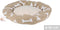 Dogi - Hondenkussen Met Bot Dessin - Zacht Fleece Hondenbed - 55x50x11cm - Hondenmand Beige / Bruin