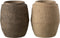 J-Line bloempot - keramiek - taupe/bruin - large - Ø 23.50 cm - 2 stuks
