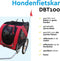 BRASQ Hondenfietskar - Opvouwbaar - Tot 40kg - Rood/Zwart