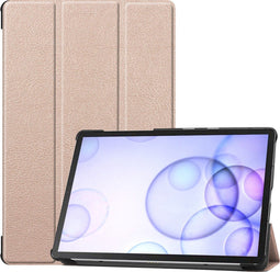 3-Vouw sleepcover hoes - Geschikt voor Samsung Galaxy Tab S6 - Goud