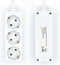 Ewent EW3958 - Stekkerdoos 3x Geaard 3680W - Wit (3 stuks)