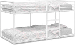 vidaXL - Stapelbed - zonder - matras - 80x200 - cm - staal - wit