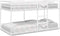vidaXL - Stapelbed - zonder - matras - 80x200 - cm - staal - wit