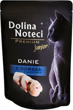 Dolina Noteci Premium Kabeljauw en sardine schotel - natvoer voor kittens - 85g