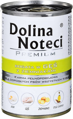 DOLINA NOTECI Premium Rijk aan gans met aardappelen - nat hondenvoer - 400 g