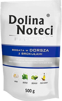 Dolina Noteci Premium rijk aan kabeljauw met broccoli - nat hondenvoer - 500g