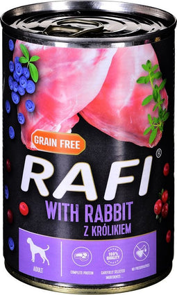 Dolina Noteci RAFI konijn, bosbes, cranberry - Nat hondenvoer 400 g