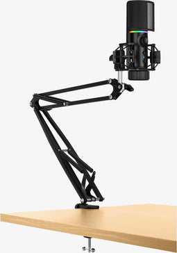 Streamplify MIC ARM - RGB-microfoon - Cardioïde opname - Flexibele montagearm