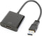 Dolphix USB display-adapterkabel, zwart