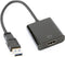 Dolphix USB display-adapterkabel, zwart