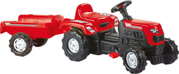 Dolu Ranchero Traptractor Met Aanhanger & Claxon Rood/zwart