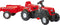 Dolu Ranchero Traptractor Met Aanhanger & Claxon Rood/zwart