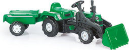 Dolu Ranchero Traptractor Met Aanhanger & Voorlader Groen/zwart