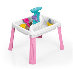 Dolu Zand-Watertafel + Accessoires Roze/Wit