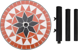 vidaXL - Parasolvoet - rond - 12 - kg - zwart - en - wit